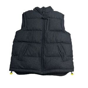 Vintage Mecca USA Large Gray Full‎ Zip 90's Hip Hop Wool Down Vest
